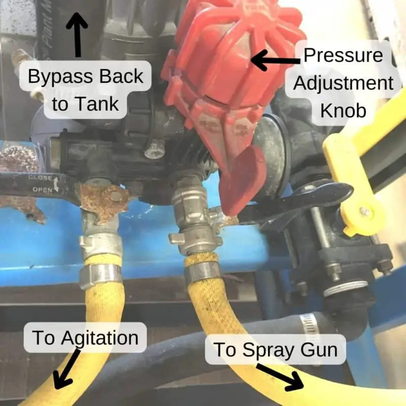 spray rig control unit and pressure control